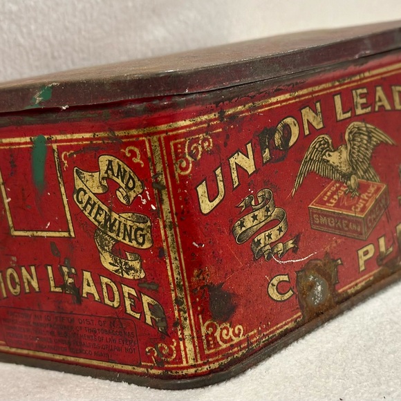Union Leader Cut Plug Tobacco Tin 
Year 1915 - Picture 4 of 7